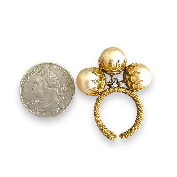 Western Germany Drop Dangle Charms Cha-Cha Rings pearls, turquoise, Lapis Lazuli - Picture 11 of 12